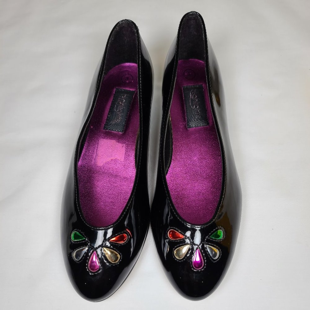 New Highlights 90s Girls Size 3 Black Dress Flats